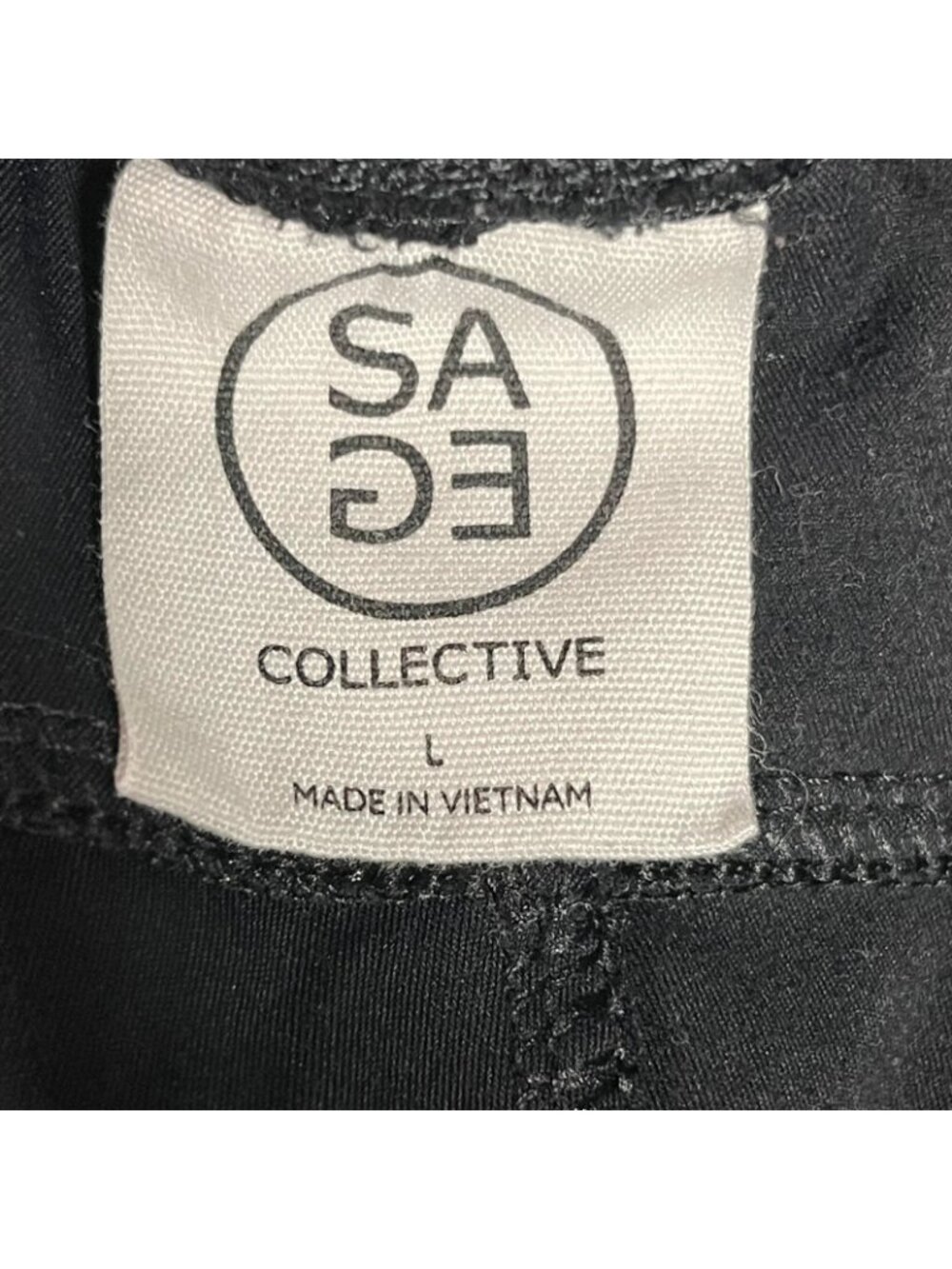 Women's Sage Collective Black Jogger Pants Large Stretch Pull On Athleisure - Picture 5 of 6